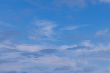 Blue sky background with white cloud in sunny day,Cloudy background texture and clear sky during the day.