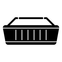 Container icon Silhouette vector on white background