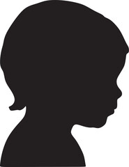 vector image of a human silhouette, a girl's silhouette, a child's silhouette, a beautiful profile, a person in profile, a girl's profile, a woman's profile, a man's profile, a child's profile, a pers