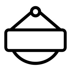 blank closed sign board icon symbol Silhouette vector on white background