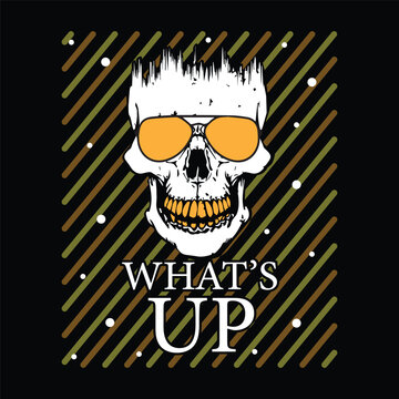 What's Up T-shirt Print Vector Design , Eps File