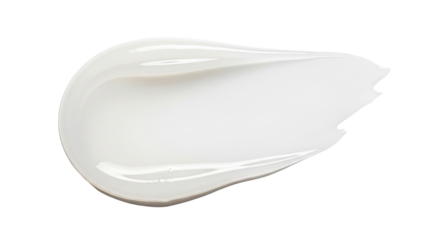 Smooth peptide smear pure clear finish on white