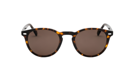 Tortoiseshell Round Sunglasses with Brown Lenses Keywords: sunglasses, eyewear, spectacles