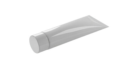 Premium glossy tube casting soft reflections on white