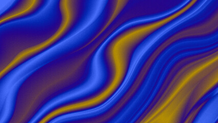 Abstract flowing blue and gold fabric texture background