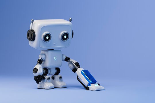 3D robot using vacuum cleaner in minimal space