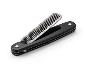 Obraz premium Folding comb with black handle, partially extended