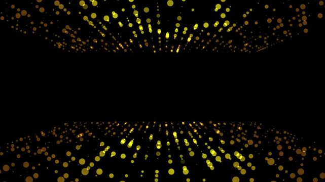 Beautiful Luxury golden magical stardust and sparkling particles space floor, flying though tunnel, for Oscar award ceremony event, Digital Art, Modern background, motion design, Loopable, LED, 4K