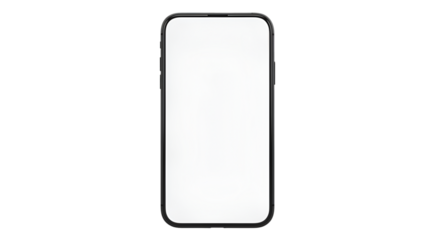 Modern Smartphone with Blank White Screen mobile phone