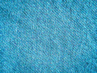close up vibrant blue denim textile texture background