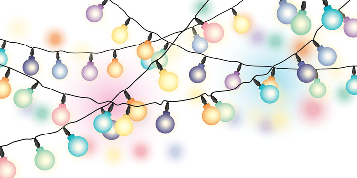 Colorful festive string lights