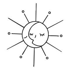 Mystical celestial design elements. Vector icon set with stars, crescent moons, constellations, and dividers for logos or spiritual decorations.