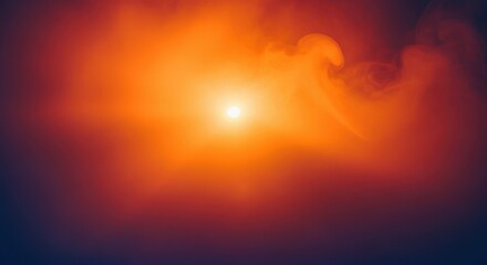 Abstract orange and blue background with a glowing light a dramatic and atmospheric design element perfect for adding depth to your project