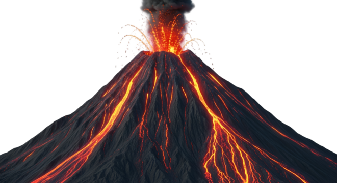 red fire in the mountain