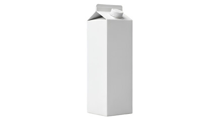 White Milk Carton with Cap beverage drink