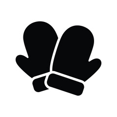 Cozy winter mittens icon for cold weather protection and seasonal activities isolated on white background