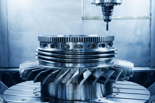 Five axis arm CNC machine Producing precision turbine wheel part
