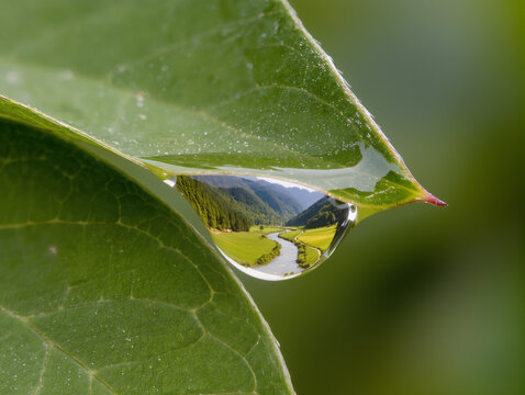 water drop on leaf