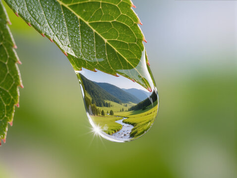 water drop on leaf