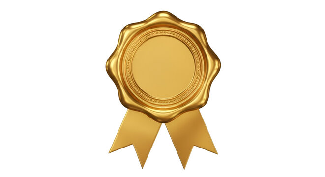 Golden Wax Seal Award Ribbon graphic design