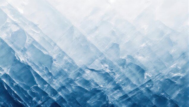 Abstract background of fractured blue ice texture.