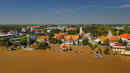 Natural Disaster in Thailand: Flood Damage to Ancient Architecture and Cultural Heritage