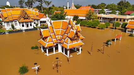Natural Disaster in Thailand: Flood Damage to Ancient Architecture and Cultural Heritage