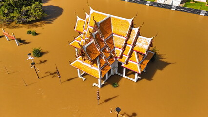 Natural Disaster in Thailand: Flood Damage to Ancient Architecture and Cultural Heritage