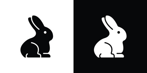 Rabbit icon design element for website and app ui design projects