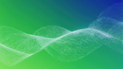 Abstract Green Blue Gradient Wave Pattern Background.