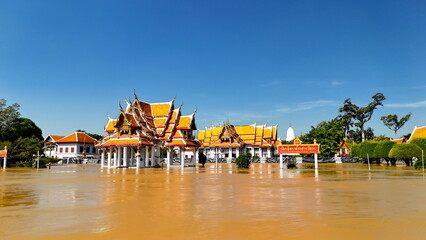 Natural Disaster in Thailand: Flood Damage to Ancient Architecture and Cultural Heritage