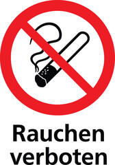 Rauchverbot Schild – No Smoking Sign Icon.
