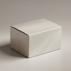 Closed beige cardboard box isolated on neutral background simple design perfect for shipping and packaging needs in studio shot at eye level