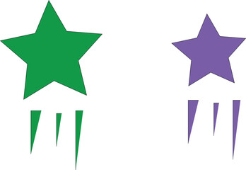 colorful stars on white background