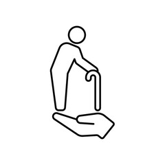 Icon a pension, isolated against a clean background.