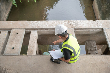 Environmental scientists are examining drainage channels around the city.
