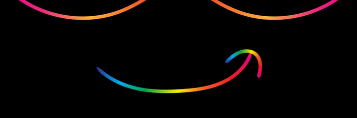 gradient smile vector illustration black background