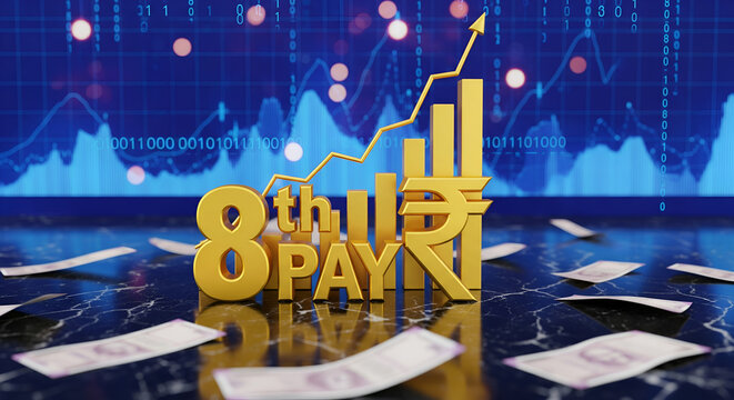 India 8th Pay Commission - Salary Hike, Economic Growth Chart with Rupee