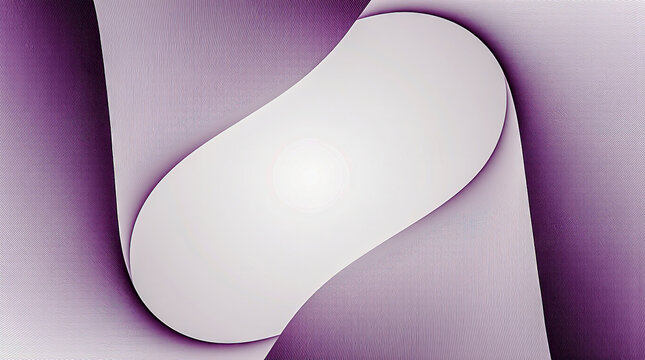 Elegant ribbon forming abstract curves on white background.