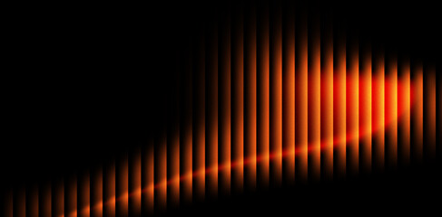 orange glowing abstract wave glassy background