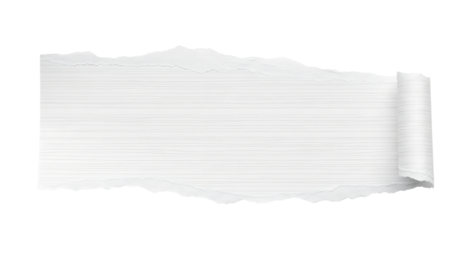 Ripped paper with curled edge