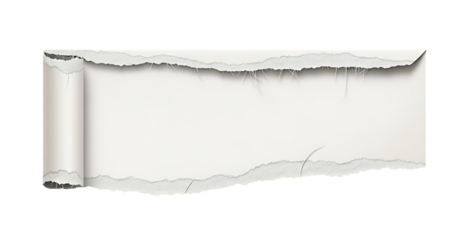 Torn paper strip with ragged edges - Powered by Adobe