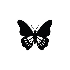 Butterfly silhouette with detailed wing patterns a symbol of transformation and nature isolated on white background isolated on transparent background