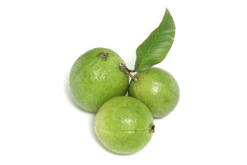 Fresh Guava on white background,Close up