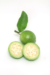 Fresh Guava on white background,Close up