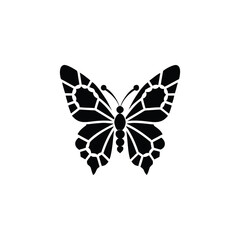 Butterfly graphic stencil pattern insect wing symmetry art design isolated on white background isolated on transparent background