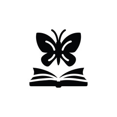 Butterfly over open book symbolizing knowledge learning imagination and transformation isolated on white background isolated on transparent background