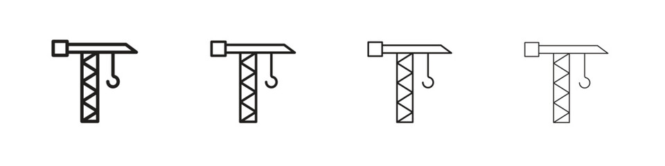 Construction crane icon for apps and website. vector illustration collection