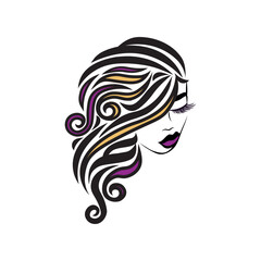 Long hair with curls