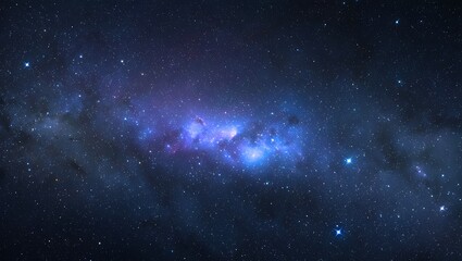 Fototapeta premium Beautiful Milky Way Galaxy with Star Clusters and Cosmic Dust